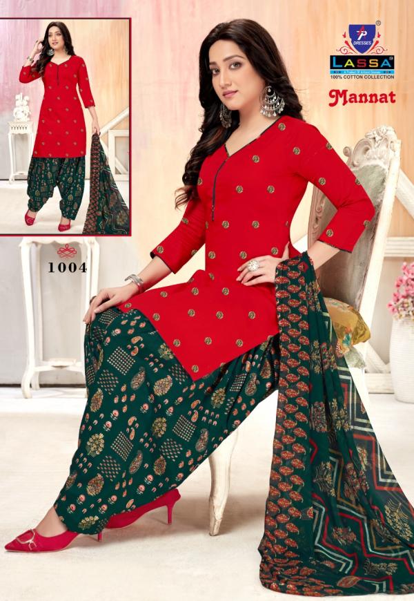 Lassa Mannat Royal Patiyala Cotton Designer Patiyala Dress Material